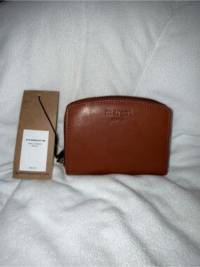 Margot New York Brown Leather Compact Gina Zip Wallet